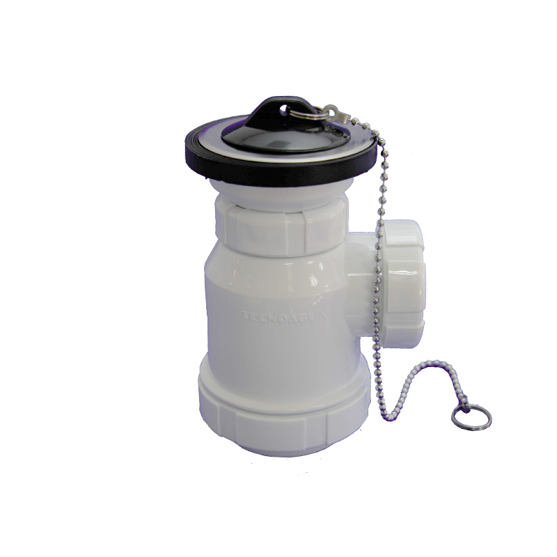 SIFON BOTELLA VALVULA/CADENA EXTRAIBLE T-3 Diámetro .70 coneción 1.1/2 y 40mm