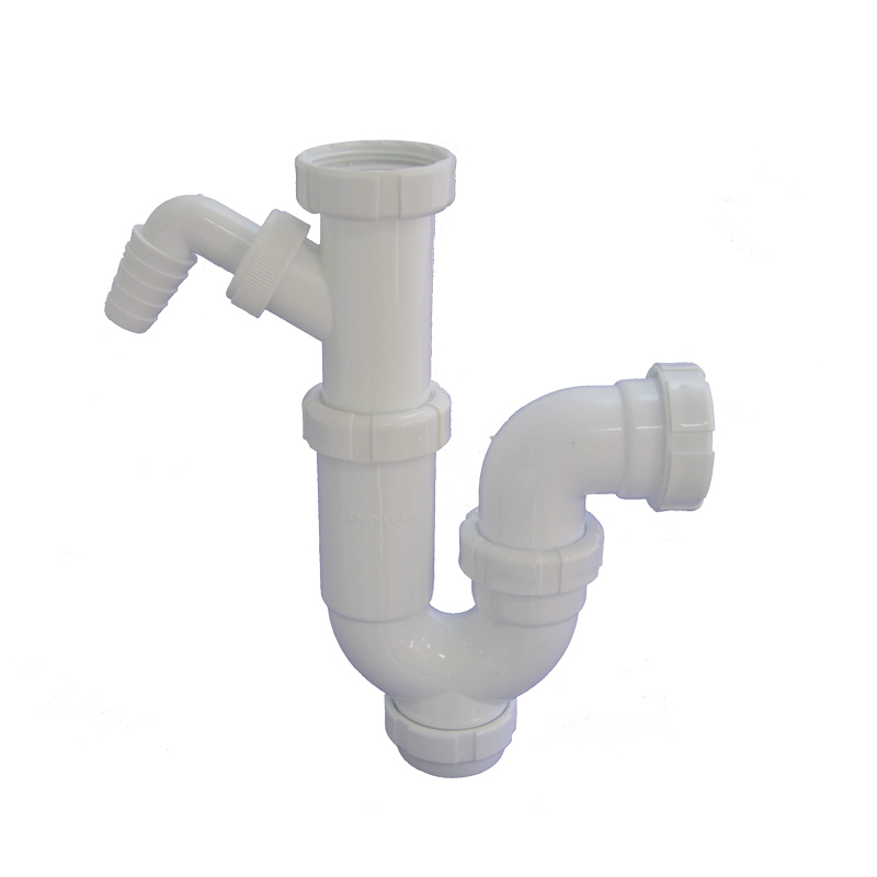 SIFON CURVO RACOR/EXTENSIBLE CON TOMA LAVADORA 1-1/2 x Ø20 x 1-1/2-Ø40