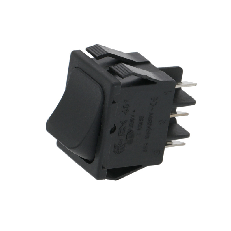 PULSADOR TRIPOLAR NEGRO 16A 250V