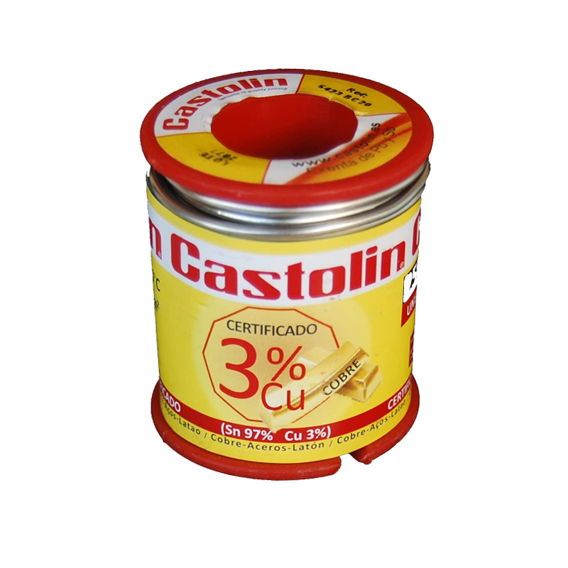 BOBINA ESTAÑO 5423BC 250GR. 2 0mm 3% COBRE SOLDADURA BLANDA CASTOLIN