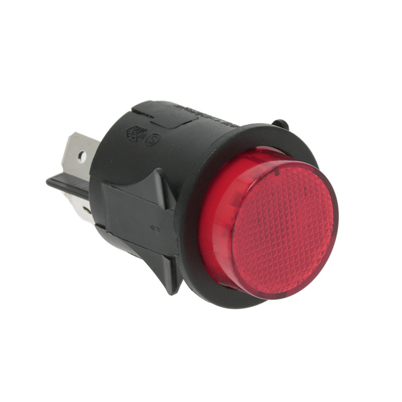 INTERRUPTOR CIRCULAR BIPOLAR ROJO 16A 250V