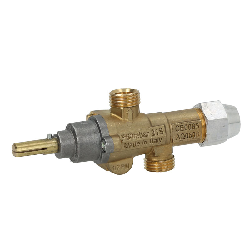 GRIFO GAS 21/S con llama piloto racores ø M16x1 5mm