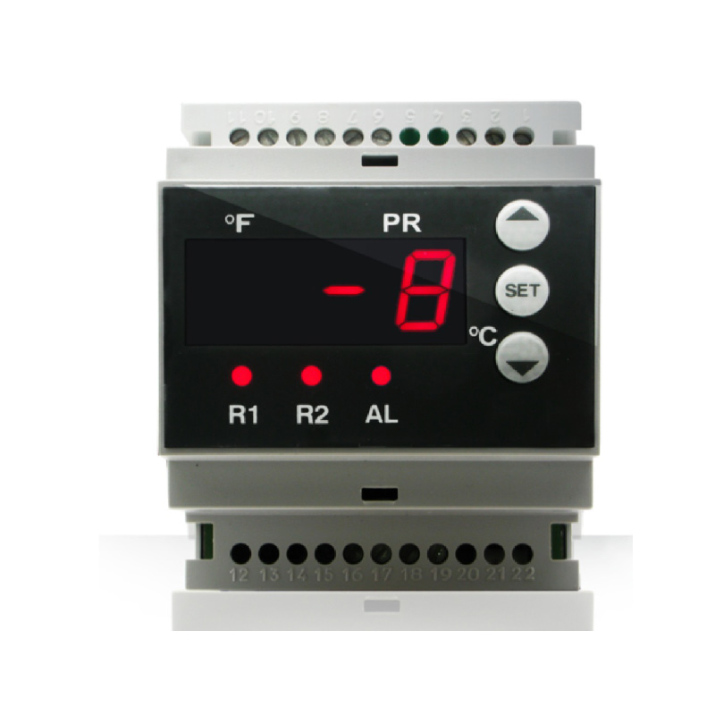 TERMOSTATO 230V 2 RELES RAIL DIN 4 MOD.