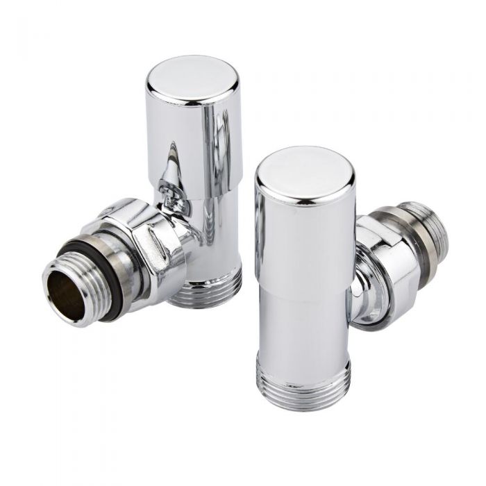 VALVULA Y DETENTOR CROMADOS 1/2 CON ADAPTADORES (Para toalleros)